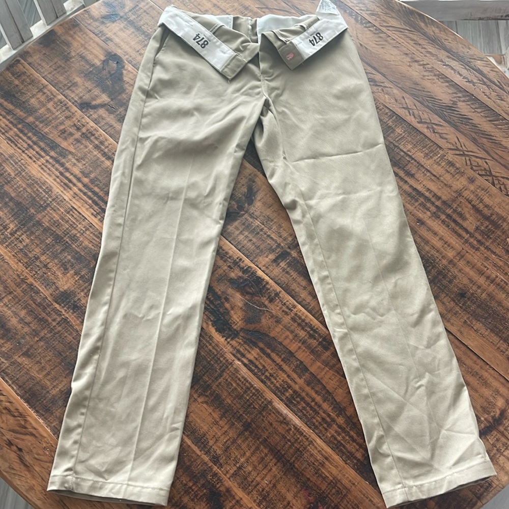 Dickies tan pants, size 4R, style 874, worn once and really cute on